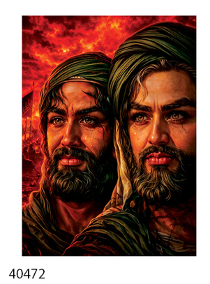 تمثال حضرت امام حسین و حضرت اباالفضل علیهم السلام - کد 40472